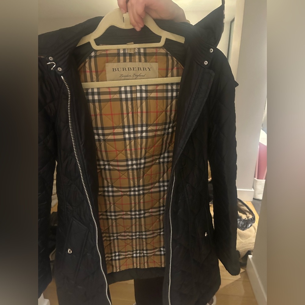Burberry black trench coat